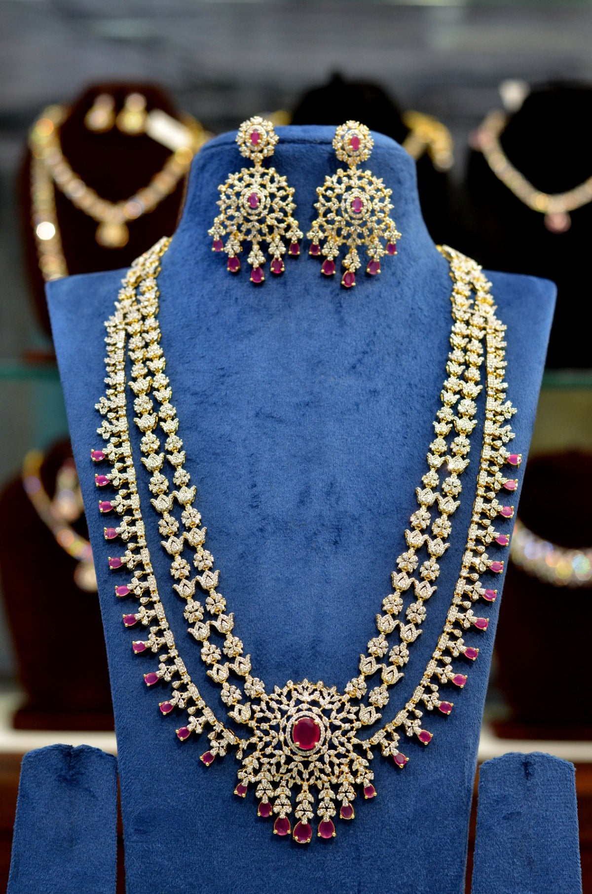 NECKLACE long necklace 757 - NE757 DIAMOND RUBY
